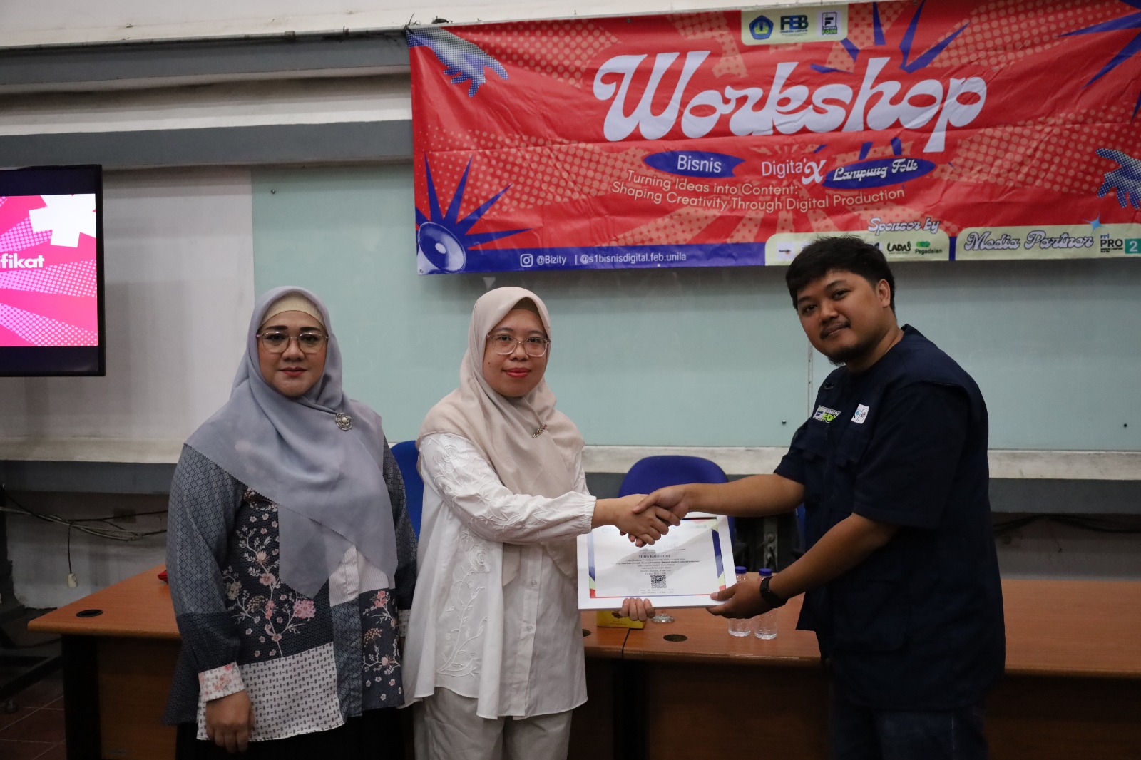 Ubah Ide Jadi Aset Digital, Prodi Bisnis Digital FEB Unila Gandeng Lampung Folk Cetak Kreator Konten Andal