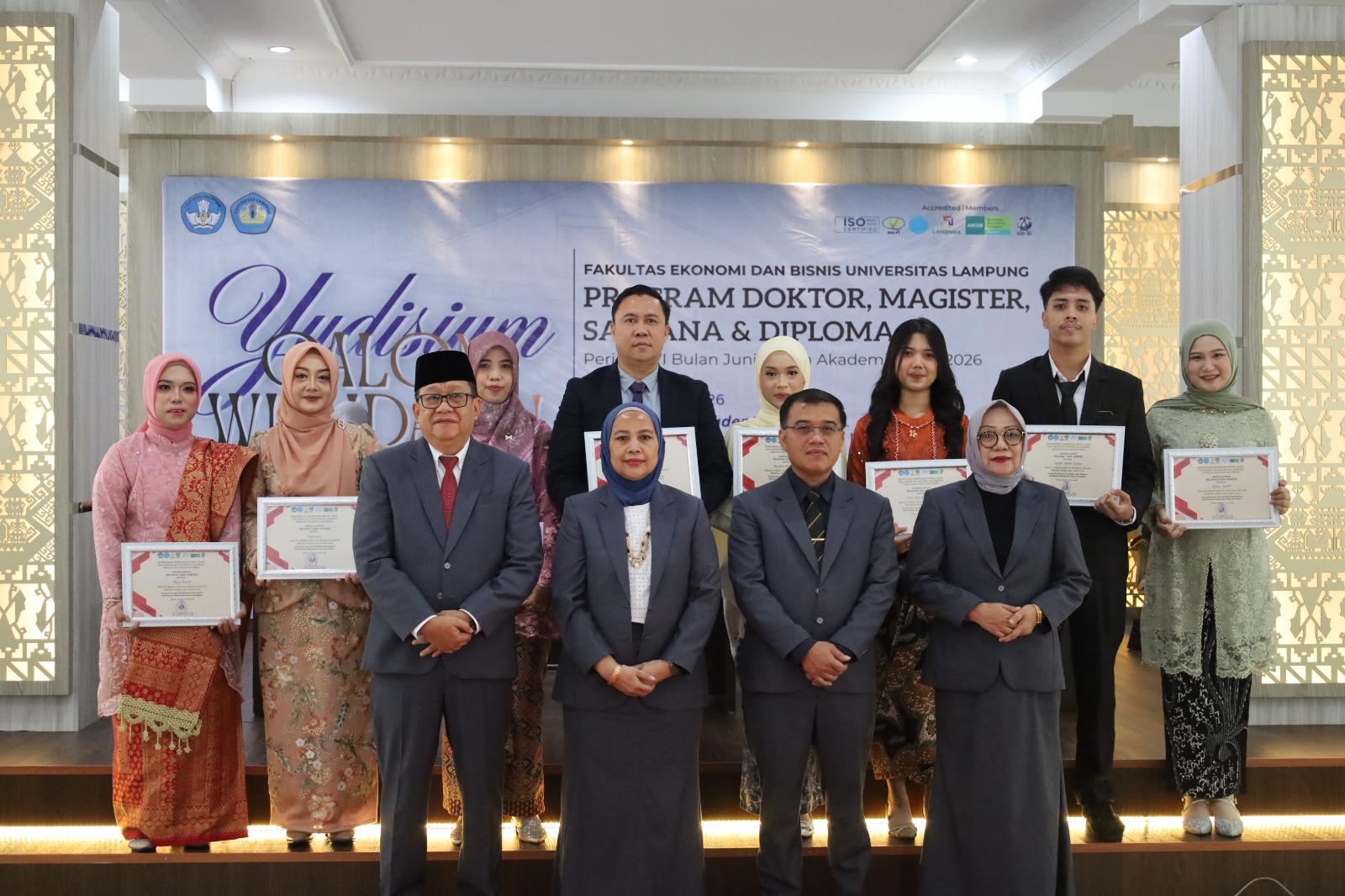 FEB Unila Luluskan 62 Mahasiswa pada Yudisium Periode VI Juni 2026