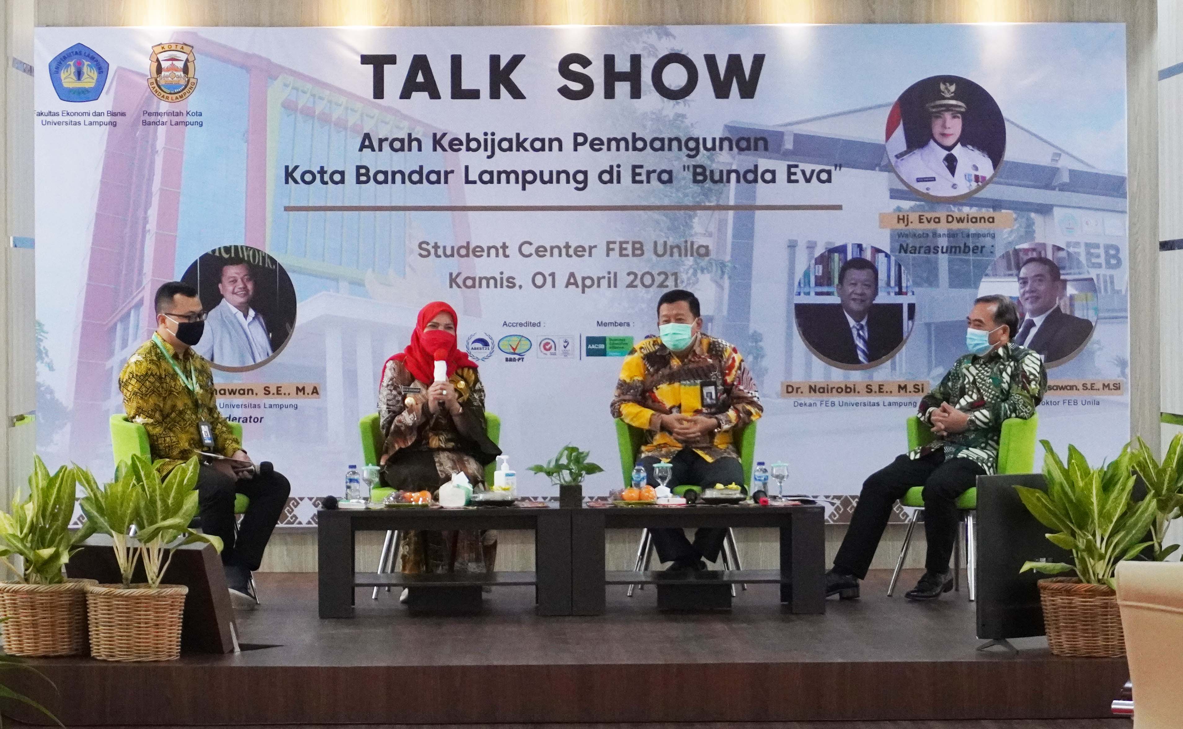 FEB Unila Gelar Talksow Bersama Walikota Bandar Lampung
